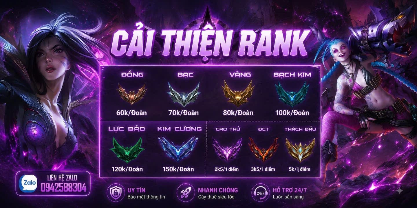 Bảng giá cải thiện rank Em Kiss